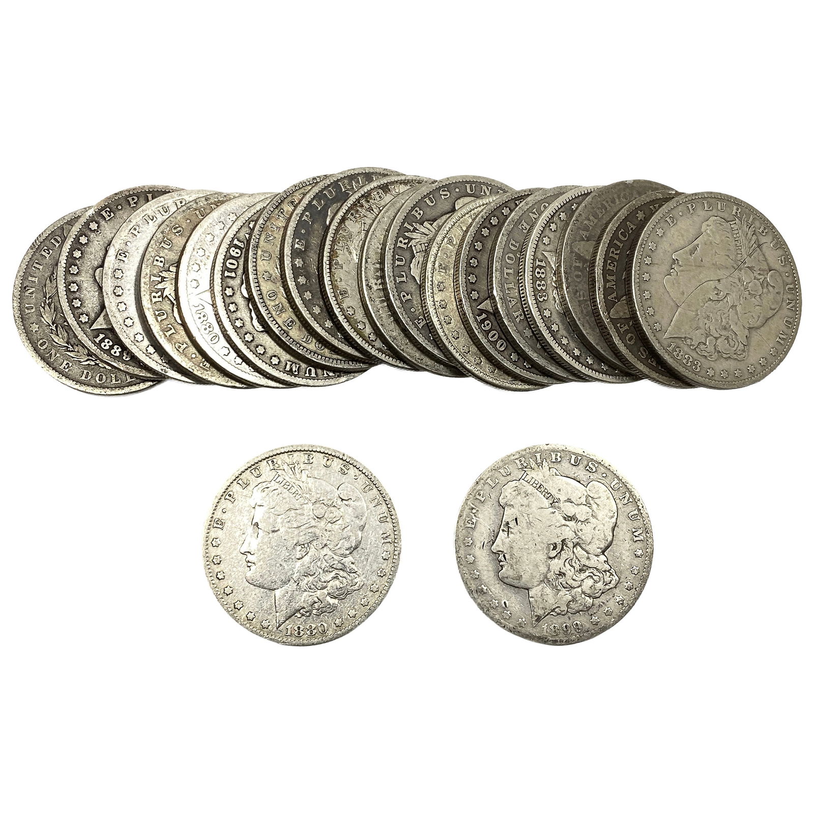 Pre 1921 Roll of Silver Morgan $1's (1 of 2)
