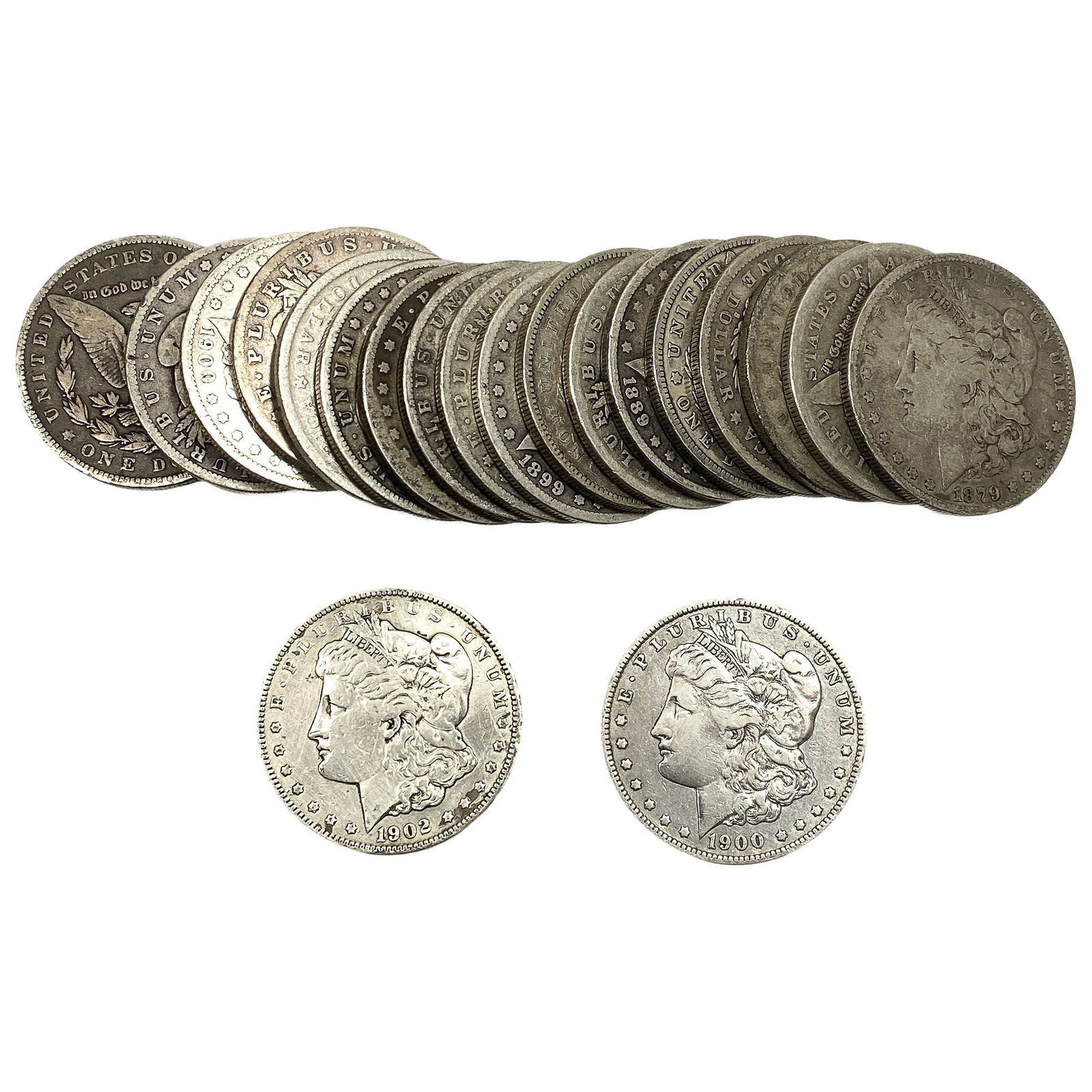 Pre 1921 Roll of Silver Morgan $1's (1 of 2)