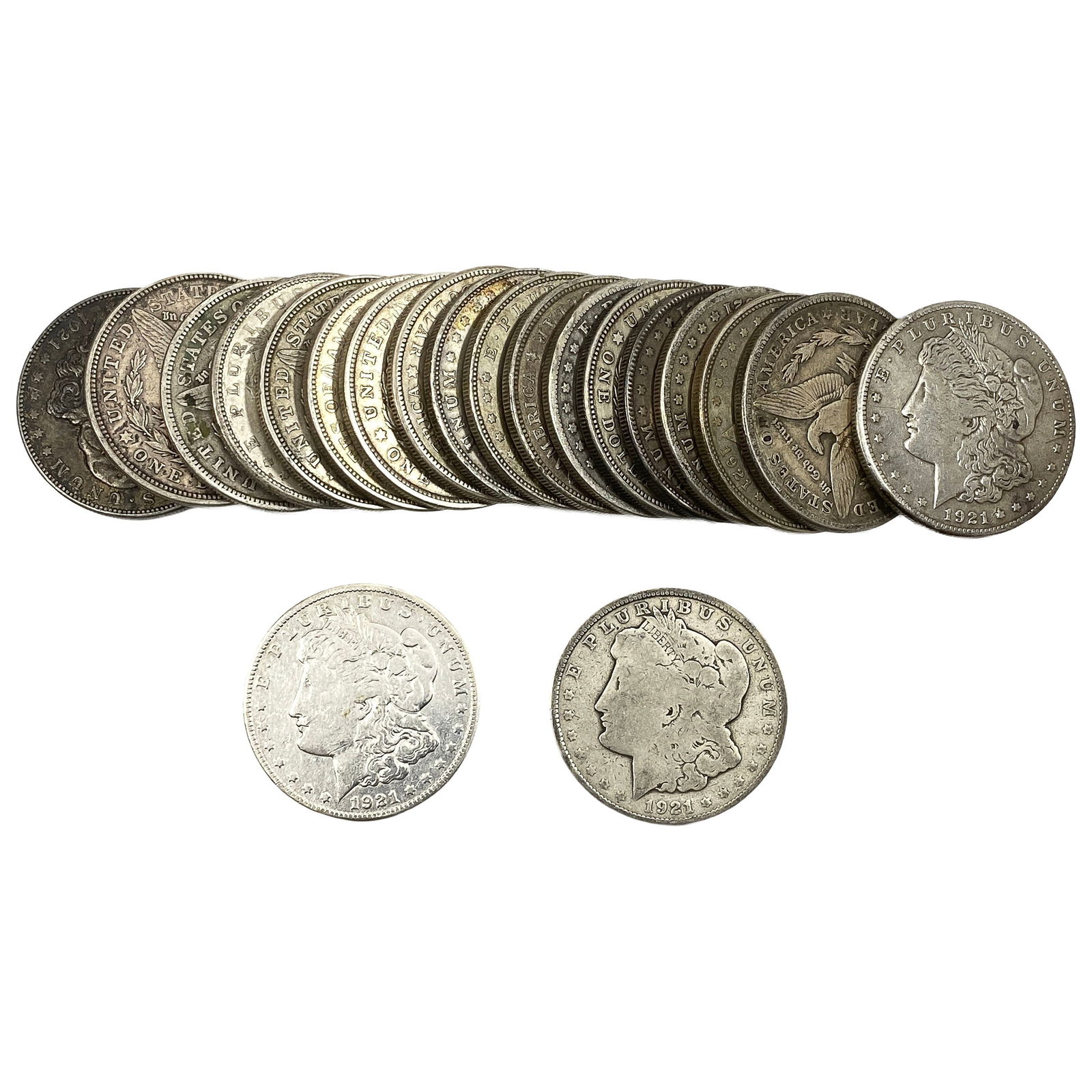 1921 Roll of Silver Morgan $1's (1 of 2)