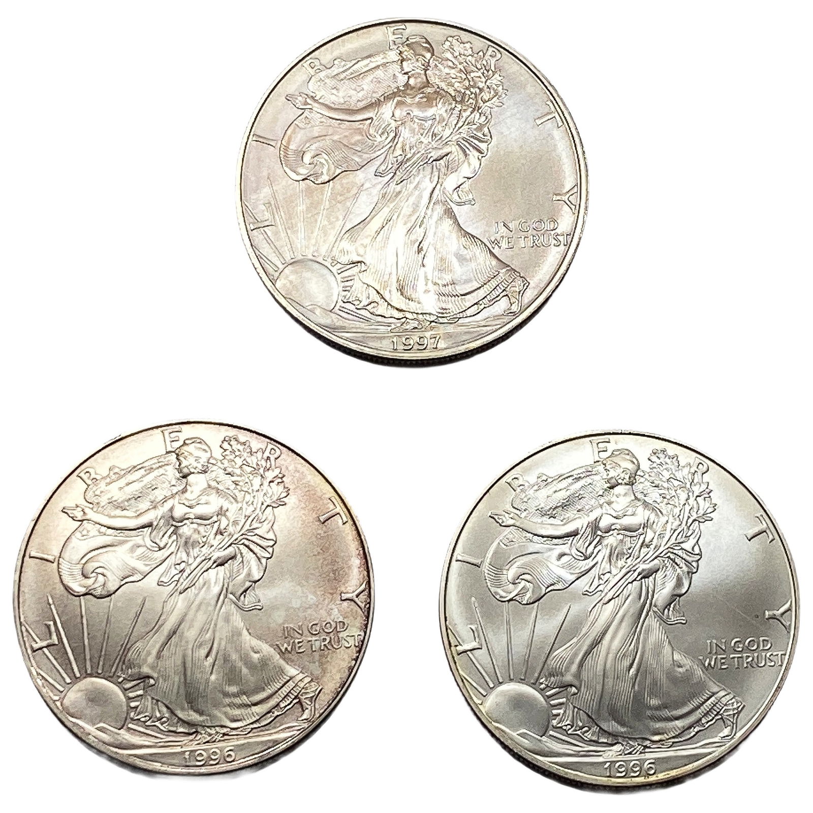 [3 Coins] 1996-1997 Silver Eagle (1 of 2)