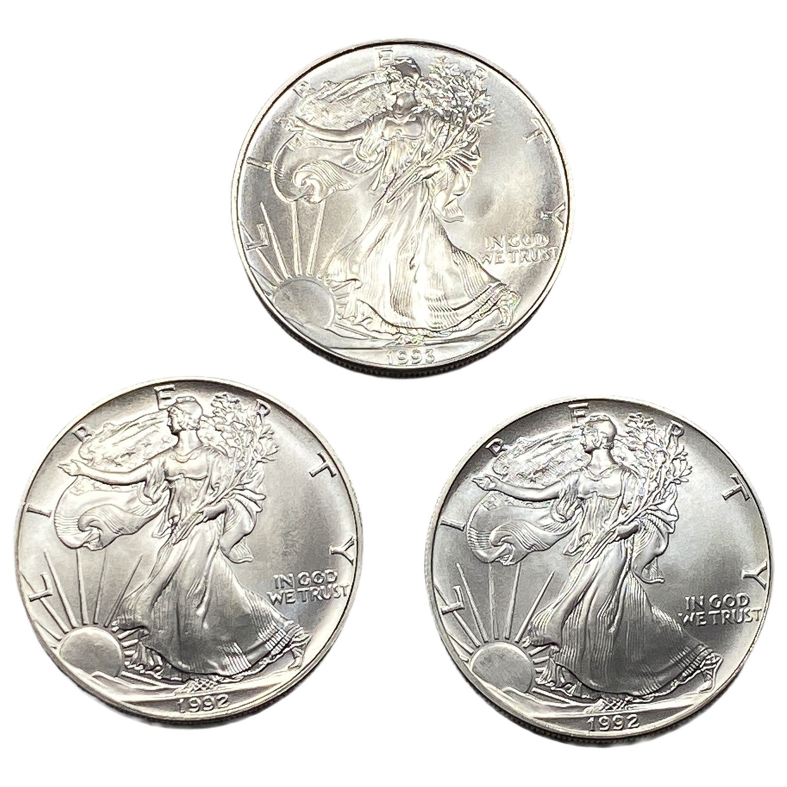 [3 Coins] 1992-1993 Silver Eagle (1 of 2)