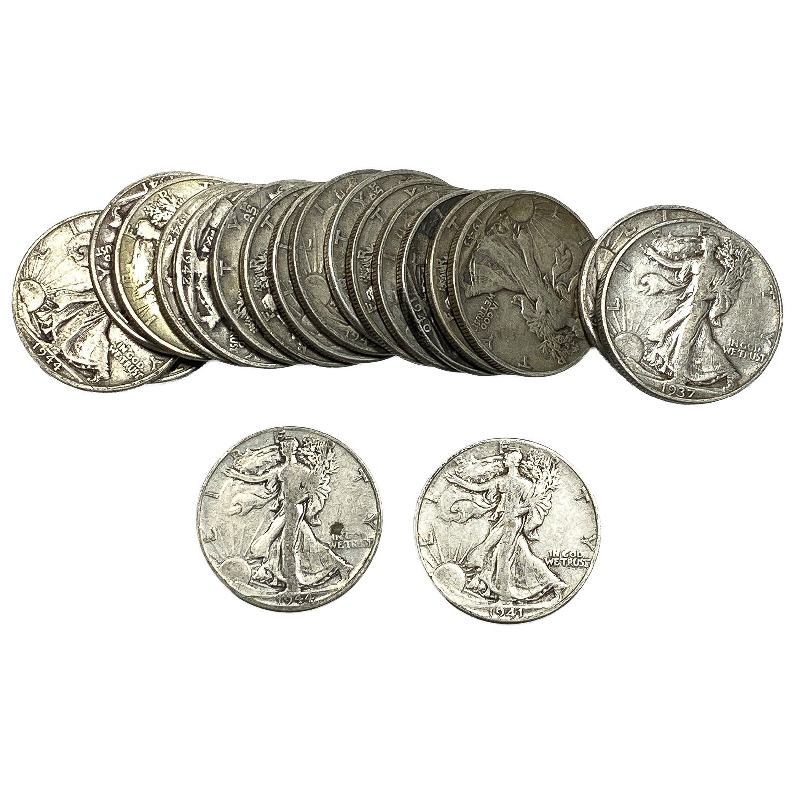 Mixed Dates Roll of Walking Liberty 50C: Mixed Dates Roll of Walking Liberty 50C