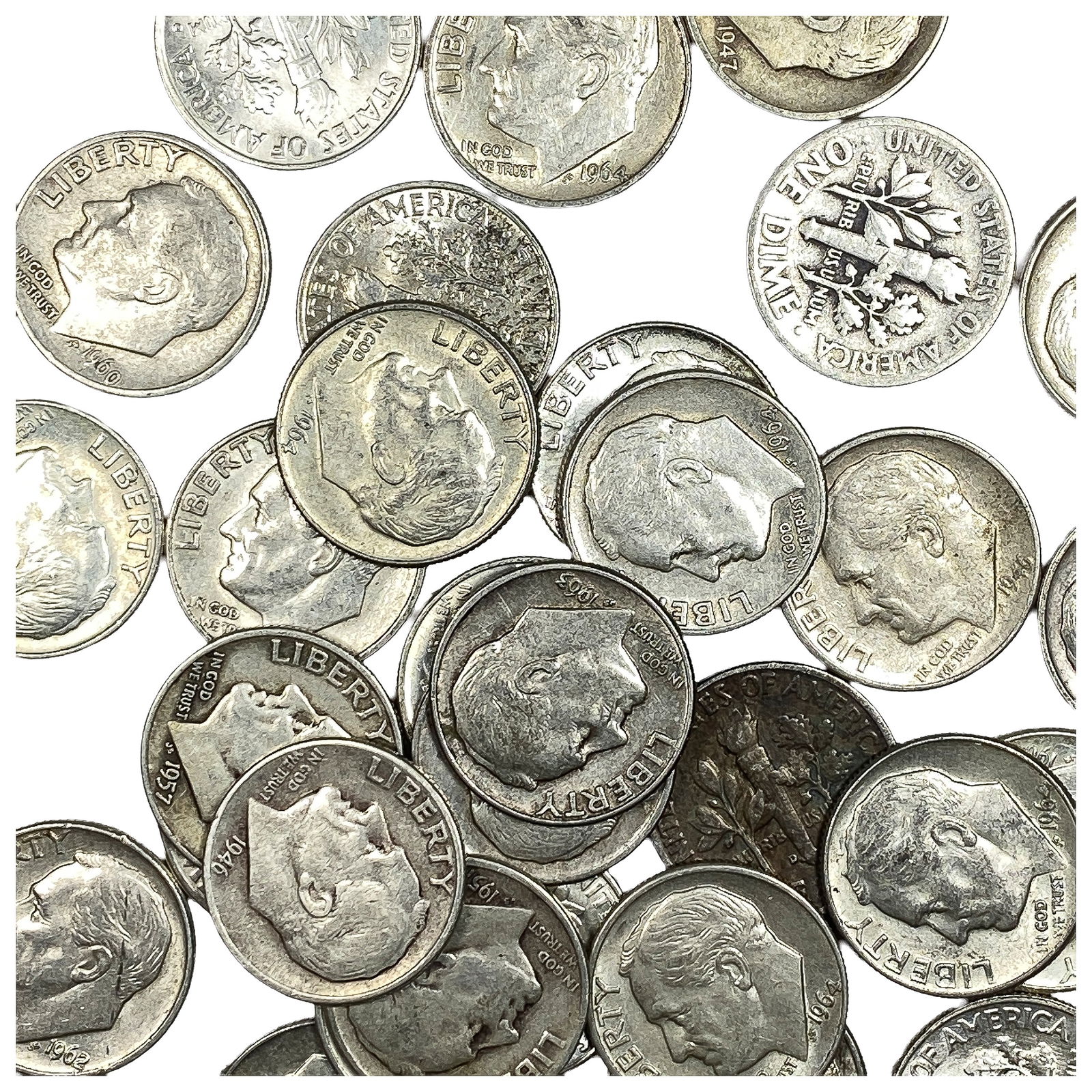 [33] - Silver Roosevelt Dimes - 2