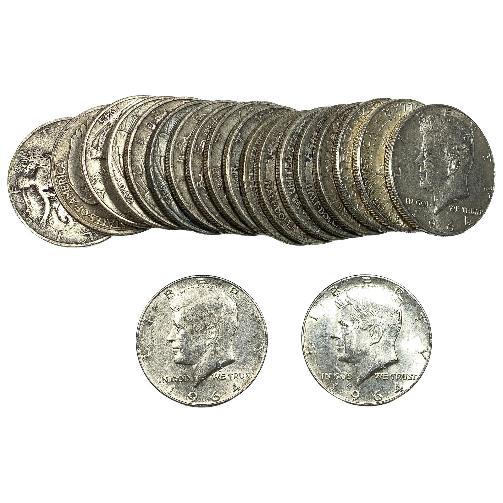 Various Dates Roll of various 50C Coins: Various Dates Roll of various 50C Coins