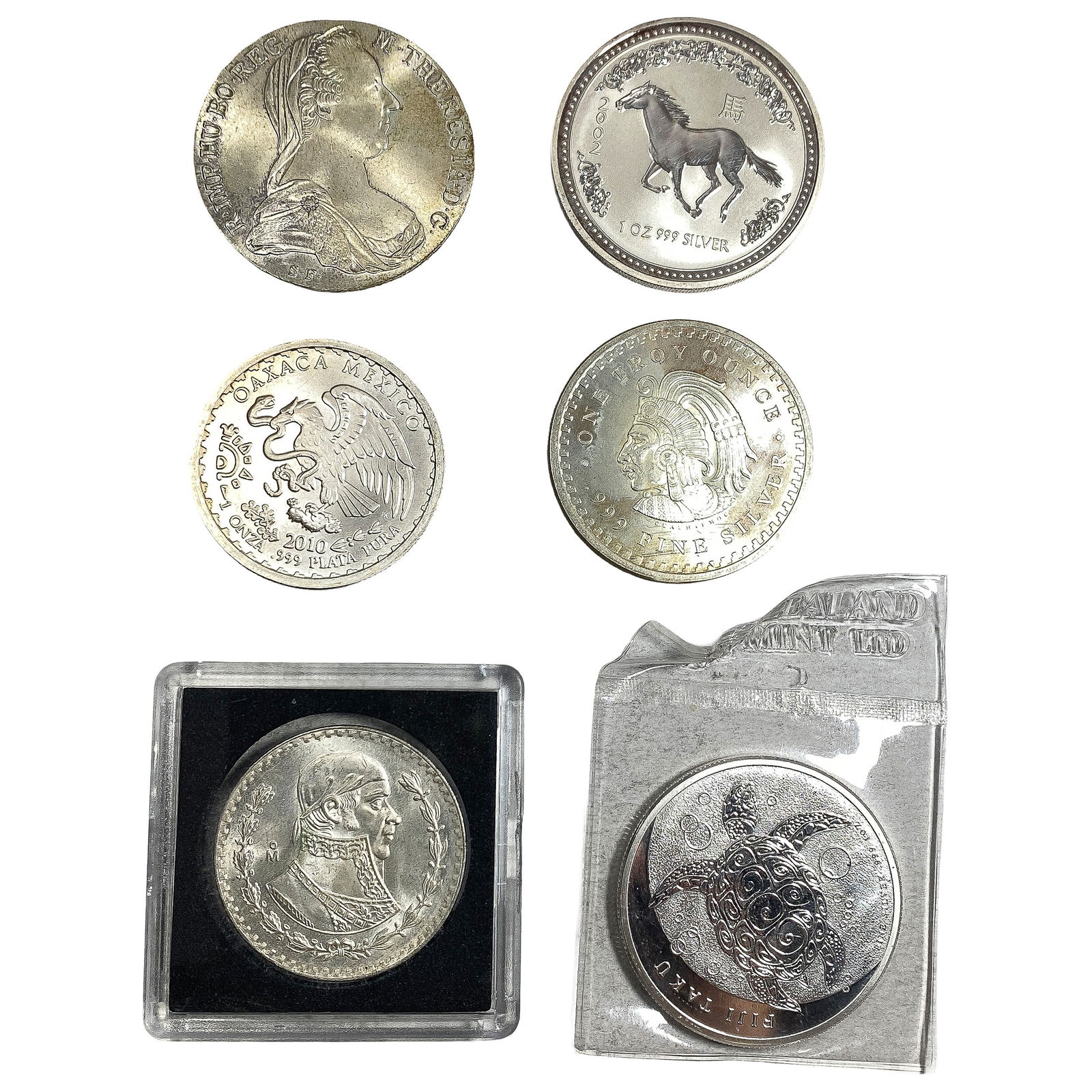 4 1oz Silver Coins & 2 Silver World Coins (1 of 2)