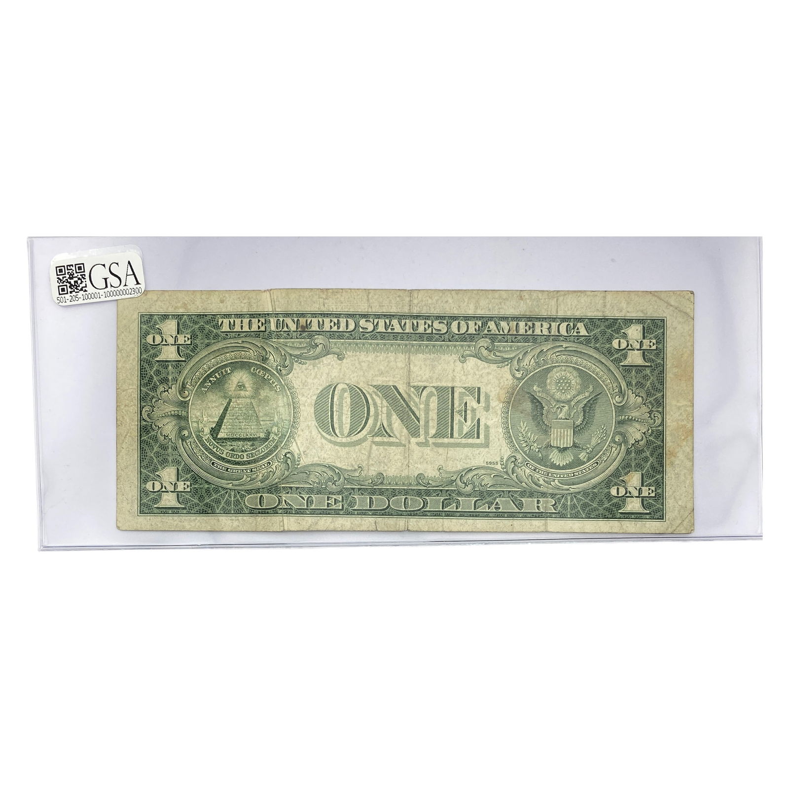 1935 $1 U.S. Silver Certificate Print Error - 2