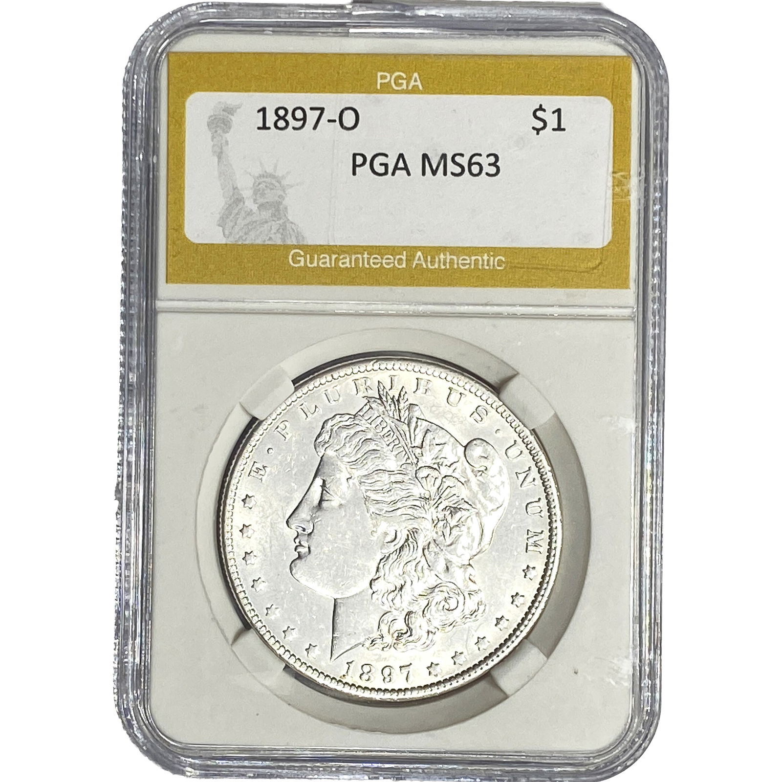 1897-O Morgan Silver Dollar PGA MS63: 1897-O Morgan Silver Dollar PGA MS63
