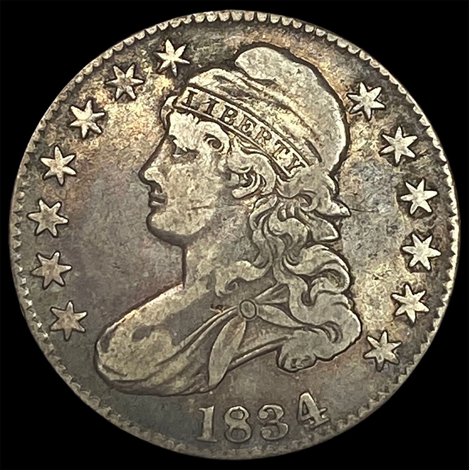 1834 Capped Bust Silver Half Dollar ABOUT UNCIRCULATED (1 of 2)
