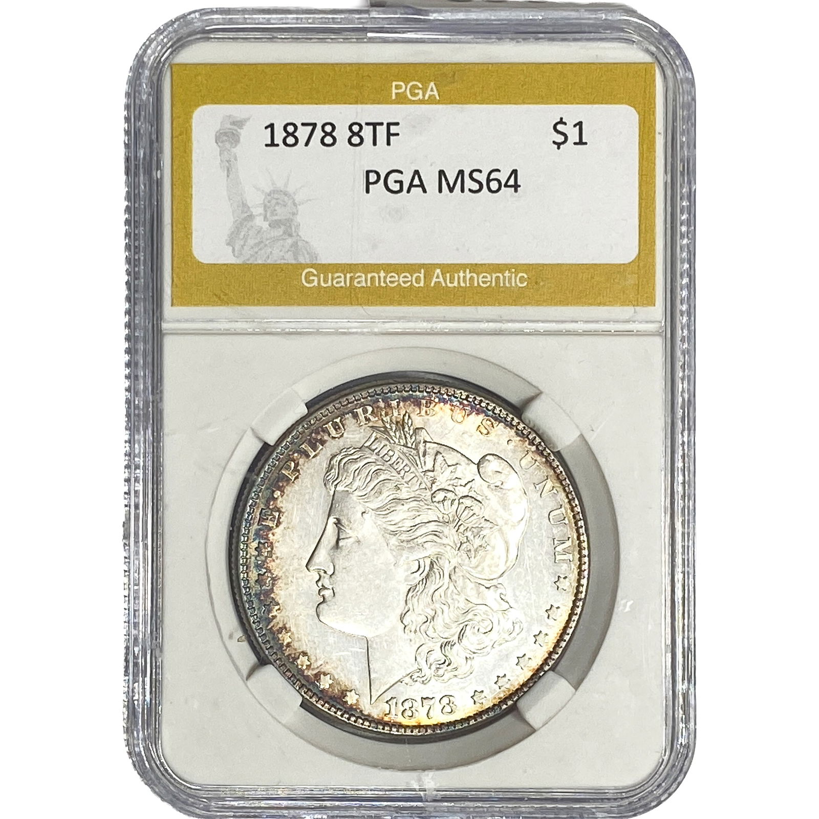 1878 8TF Morgan Silver Dollar PGA MS64 (1 of 2)