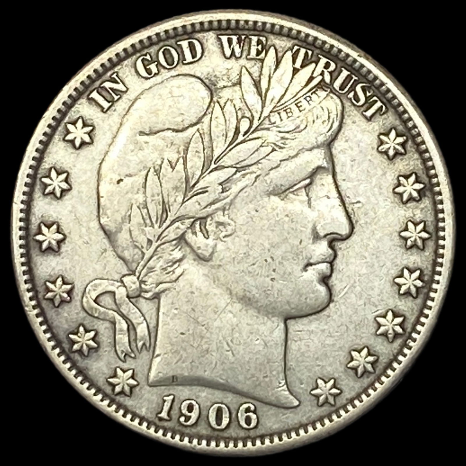 1906 Silver Barber Half Dollar NEARLY UNCIRCULATED (1 of 2)