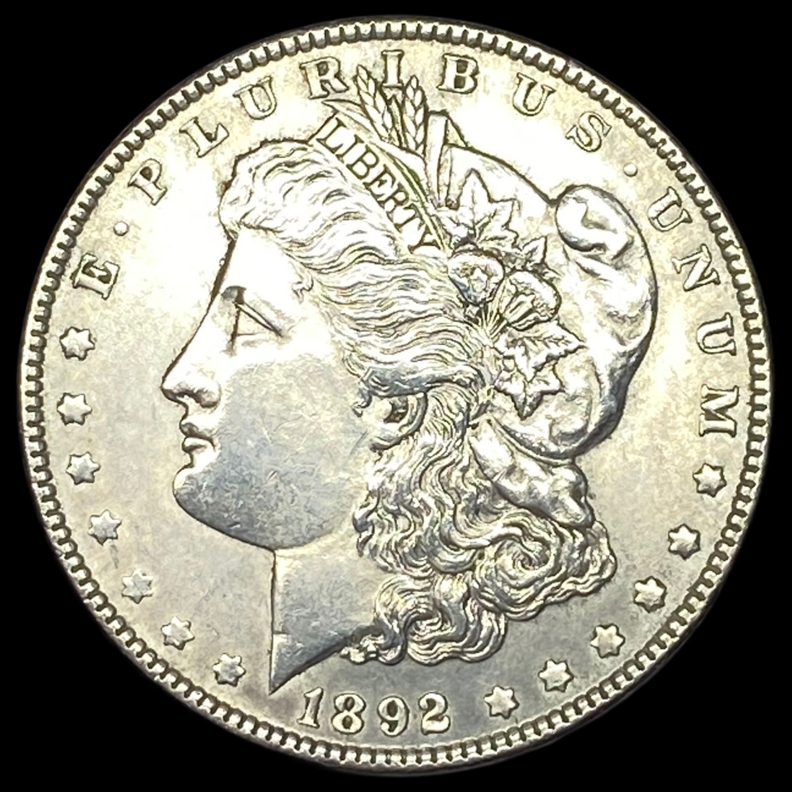 1892 Silver Morgan Dollar CHOICE AU: 1892 Silver Morgan Dollar CHOICE AU