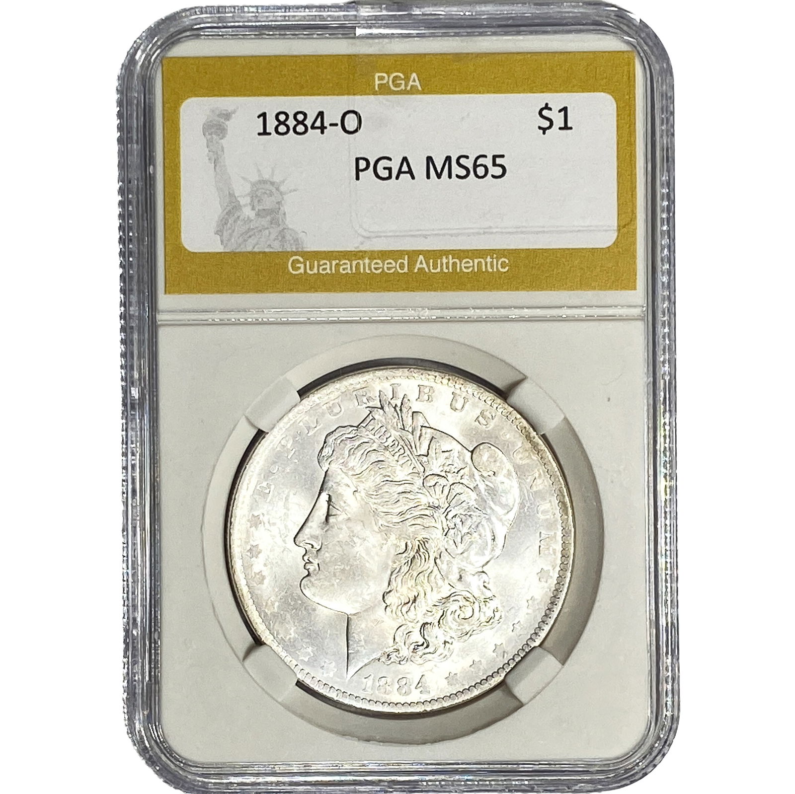 1884-O Morgan Silver Dollar PGA MS65: 1884-O Morgan Silver Dollar PGA MS65