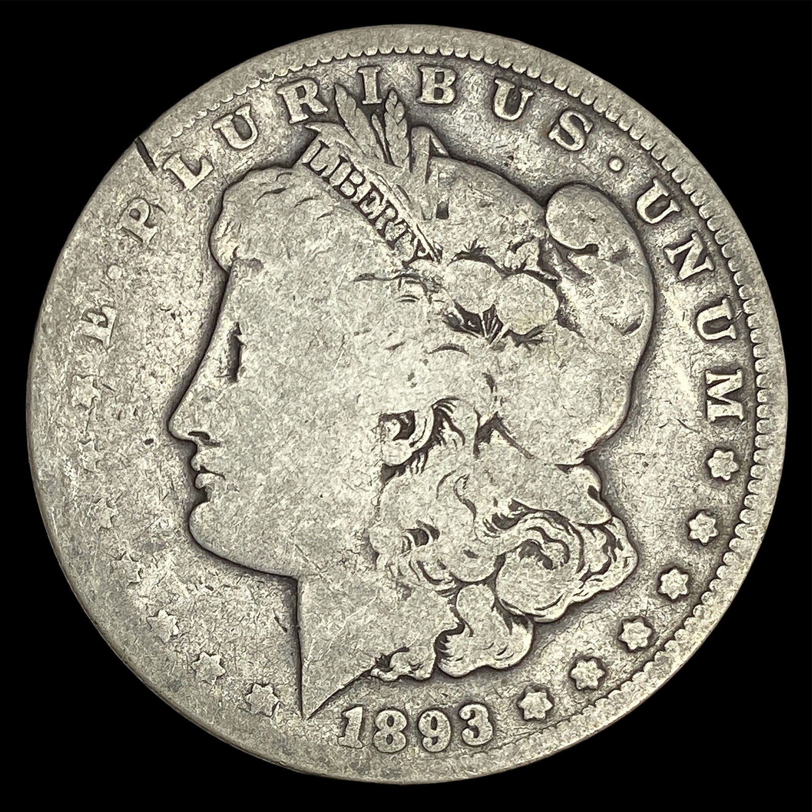 1893-CC Silver Morgan Dollar NICELY CIRCULATED: 1893-CC Silver Morgan Dollar NICELY CIRCULATED