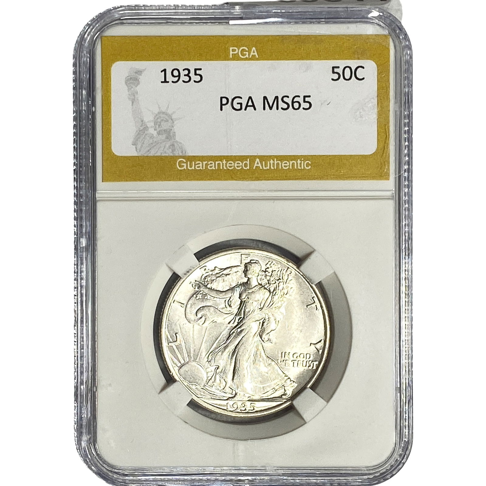 1935 Walking Liberty Half Dollar PGA MS65: 1935 Walking Liberty Half Dollar PGA MS65