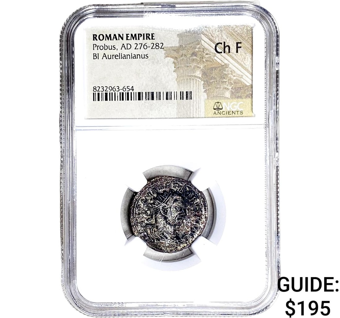 Roman Probus,AD 276-282 BI Aurelianianus NGC Ch F: Roman Probus,AD 276-282 BI Aurelianianus NGC Ch F