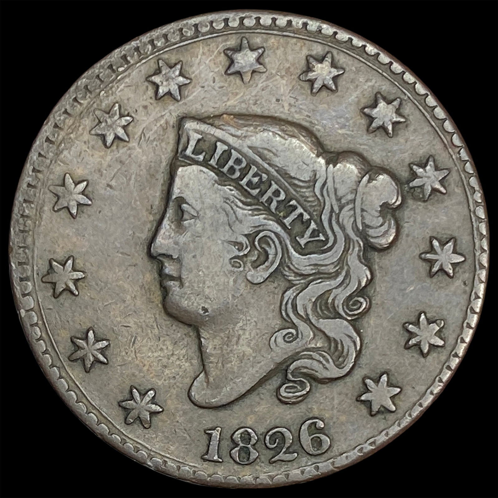 1826 Coronet Head Large Cent ABOUT UNCIRCULATED (1 of 2)