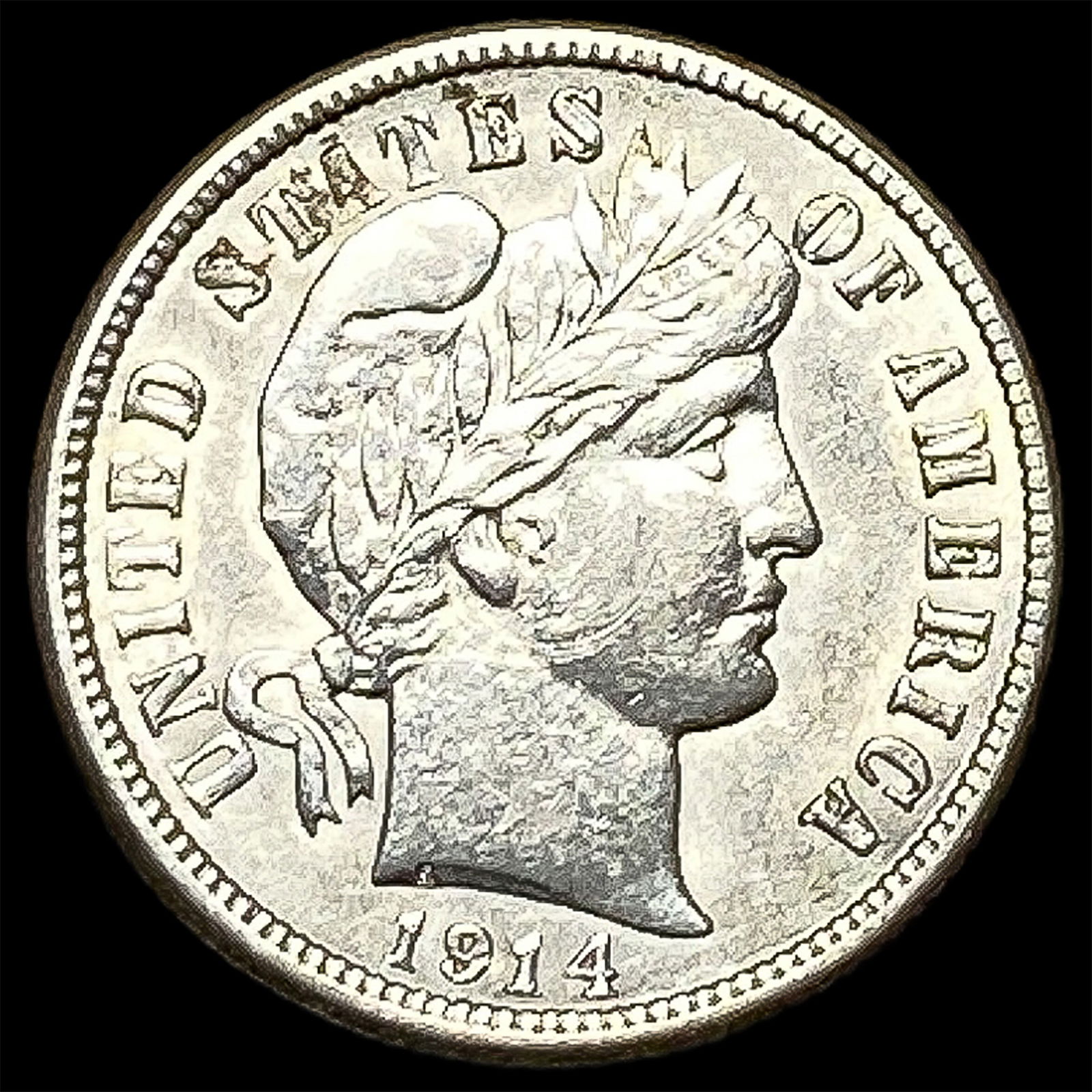 1914 Barber Dime CLOSELY UNCIRCULATED (1 of 2)