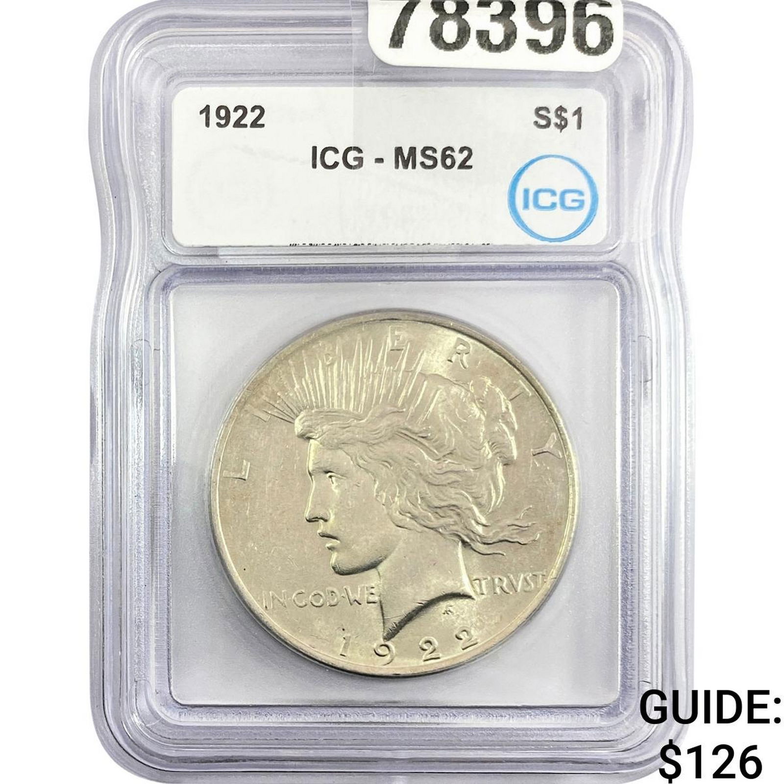 1922 Silver Peace Dollar ICG MS62 (1 of 2)