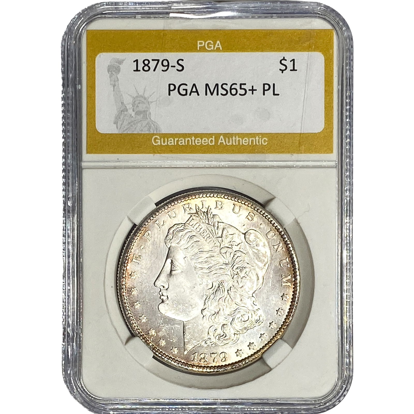 1879-S Morgan Silver Dollar PGA MS65+ PL (1 of 2)