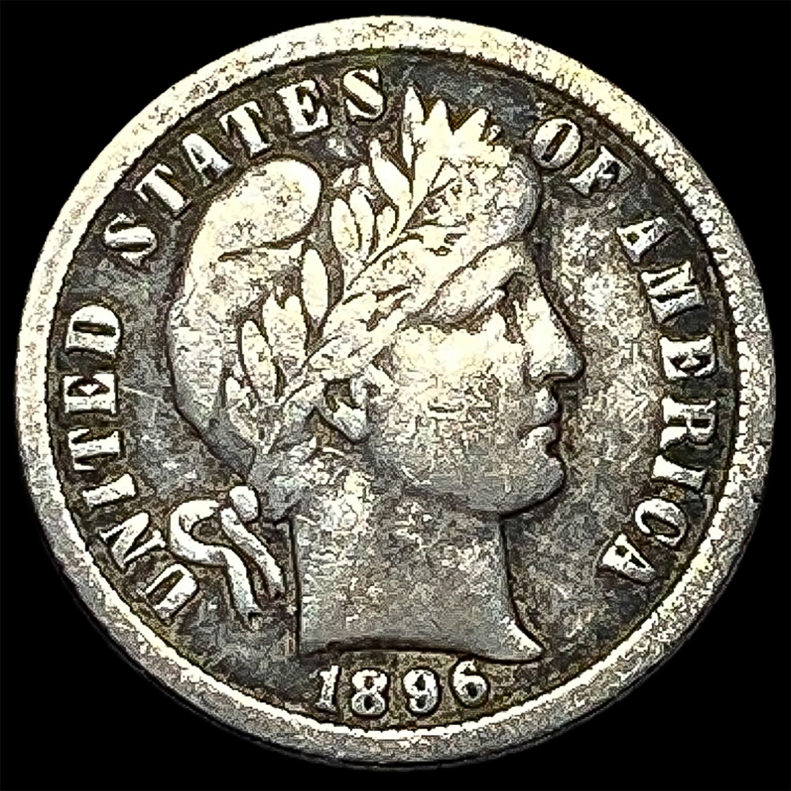 1896-O Silver Barber Dime LIGHTLY CIRCULATED (1 of 2)