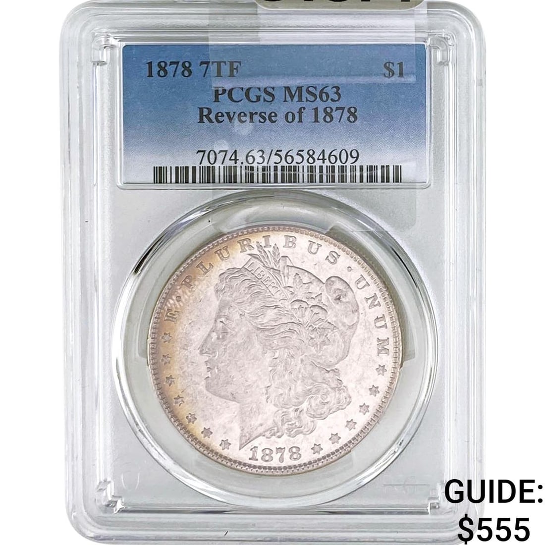 1878 Rev. 1878 Morgan Silver Dollar PCGS MS63 (1 of 2)