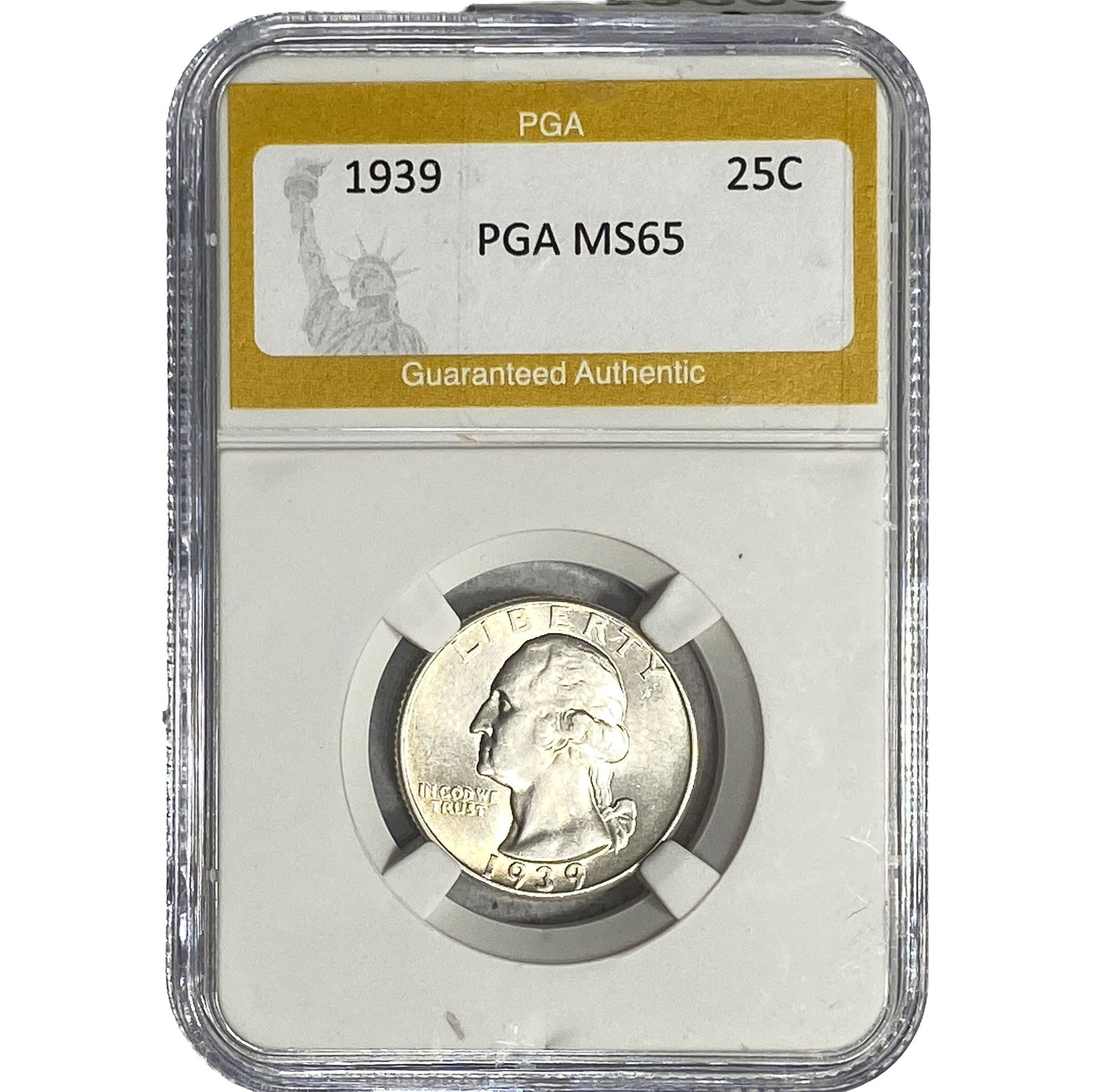 1939 Washington Silver Quarter PGA MS65: 1939 Washington Silver Quarter PGA MS65