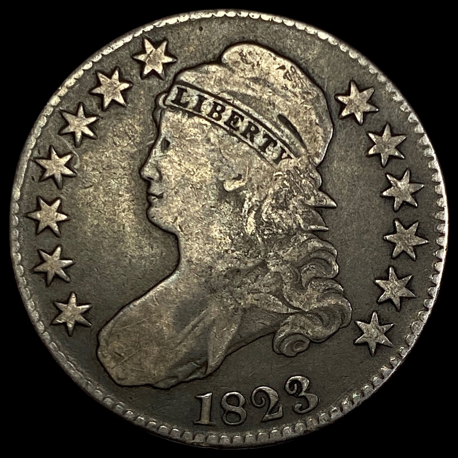 1823 Capped Bust Half Dollar LIGHTLY CIRCULATED (1 of 2)
