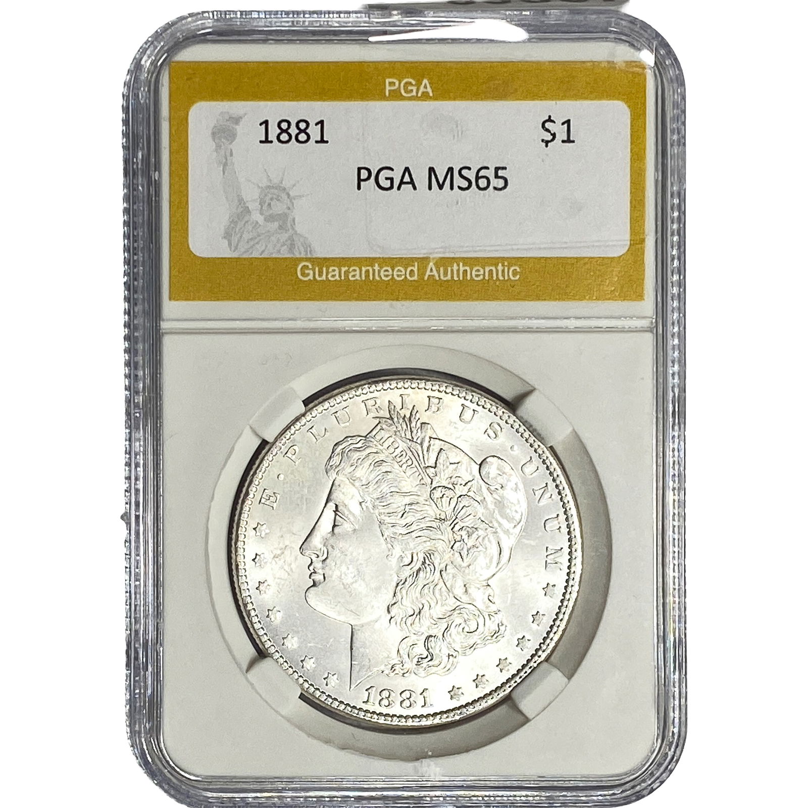 1881 Morgan Silver Dollar PGA MS65: 1881 Morgan Silver Dollar PGA MS65