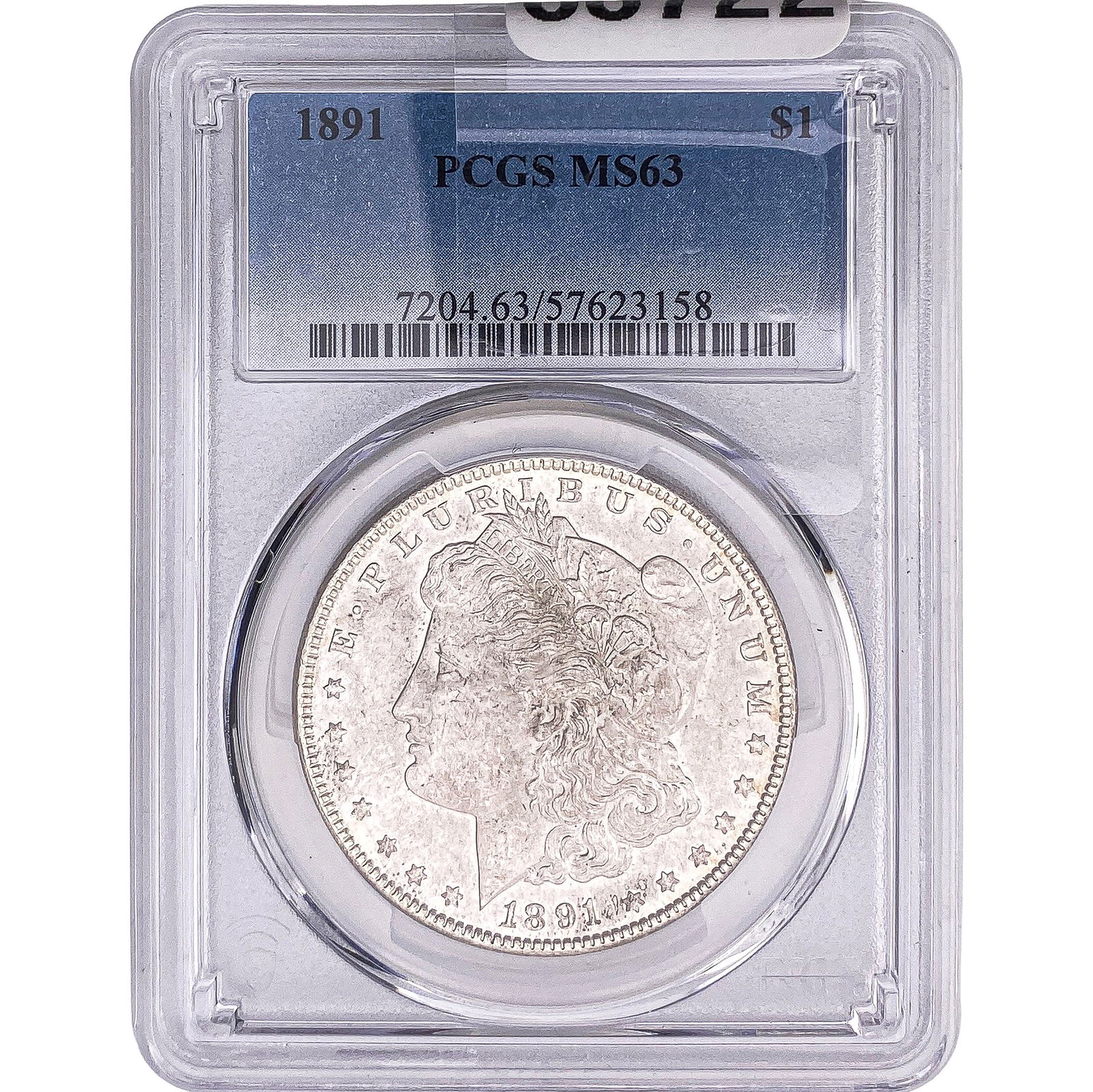 1891 Morgan Silver Dollar PCGS MS63: 1891 Morgan Silver Dollar PCGS MS63