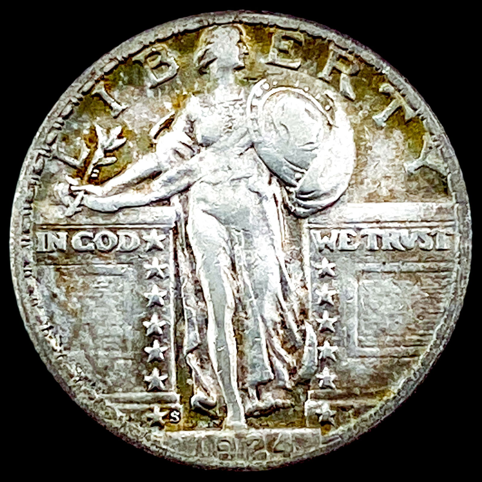 1924-S Standing Liberty Quarter NEARLY UNCIRCULATED: 1924-S Standing Liberty Quarter NEARLY UNCIRCULATED