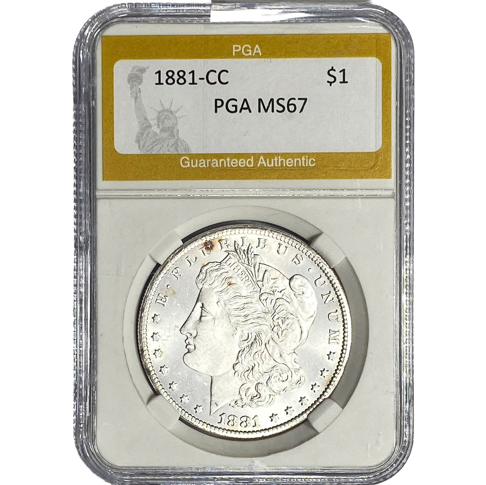 1881-CC Morgan Silver Dollar PGA MS67: 1881-CC Morgan Silver Dollar PGA MS67