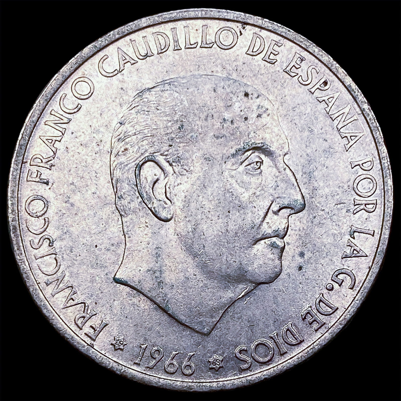 1966 Spain Silver 100 Pesetas CLOSELY UNCIRCULATED (1 of 2)
