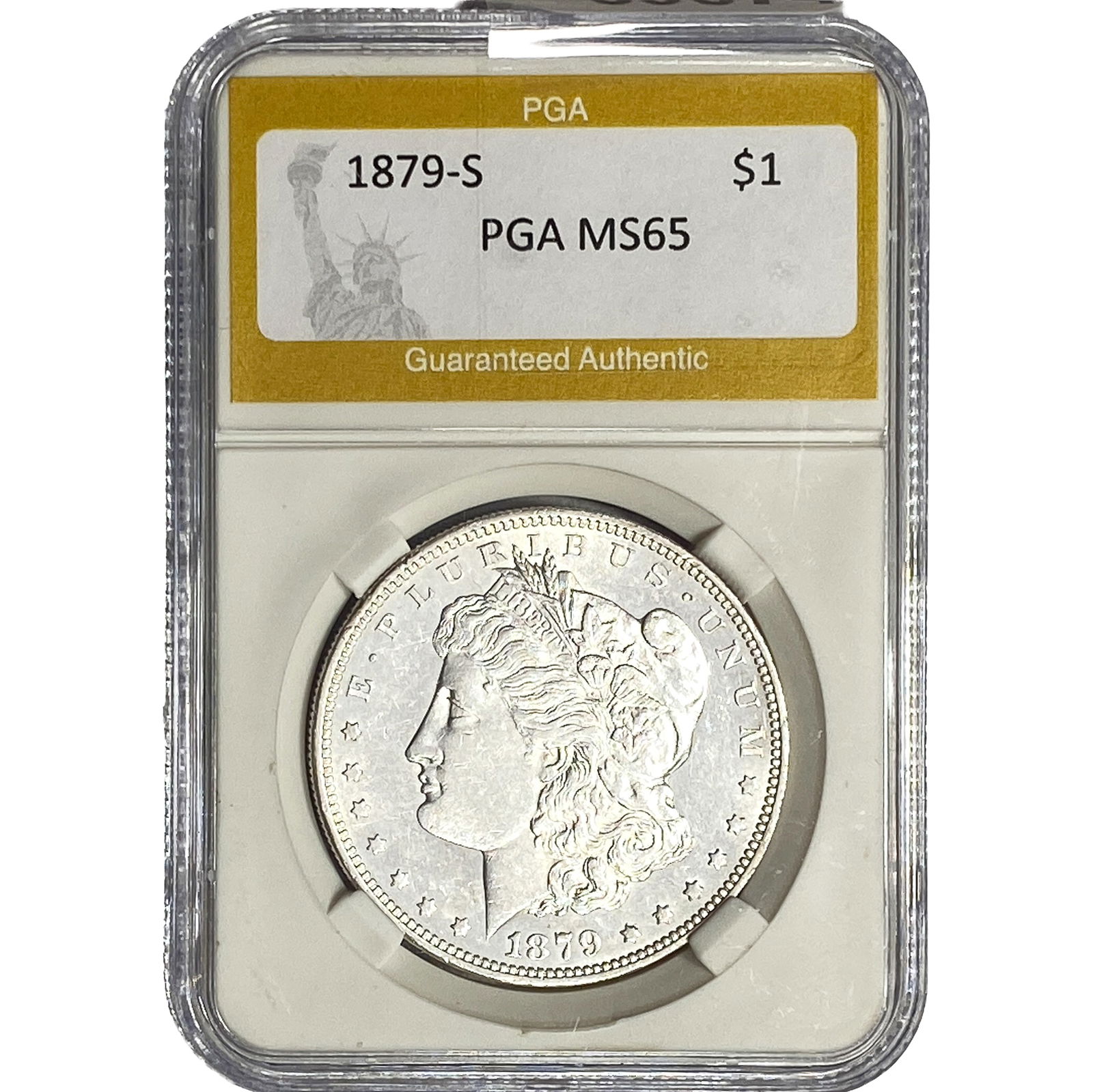 1879-S REV 78 Morgan Silver Dollar PGA MS65: 1879-S REV 78 Morgan Silver Dollar PGA MS65