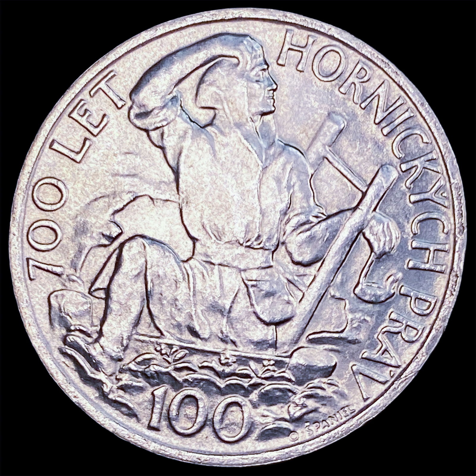 1949 Czechoslovakia Silver 100 Kroni CLOSELY UNCIRCULATED: 1949 Czechoslovakia Silver 100 Kroni CLOSELY UNCIRCULATED