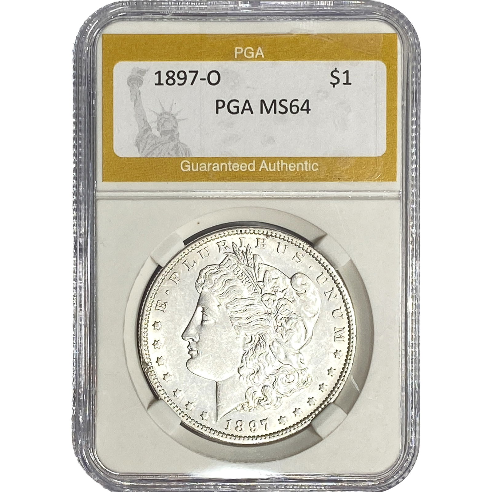 1897-O Morgan Silver Dollar PGA MS64: 1897-O Morgan Silver Dollar PGA MS64