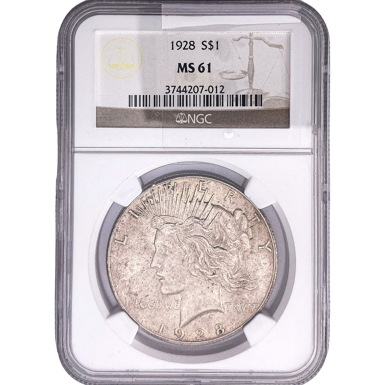 1928 Silver Peace Dollar NGC MS61 (1 of 2)