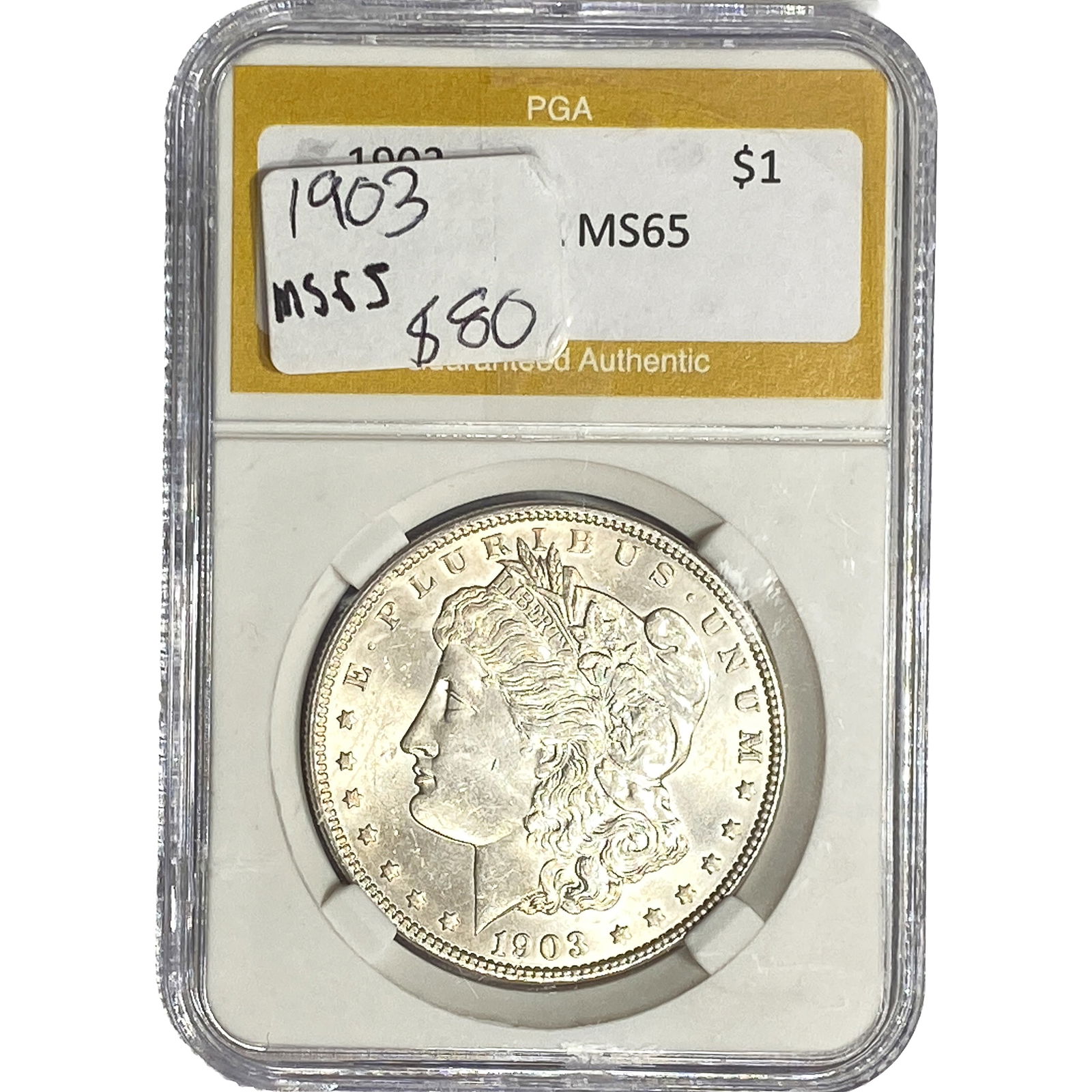 1903 Morgan Silver Dollar PGA MS65: 1903 Morgan Silver Dollar PGA MS65