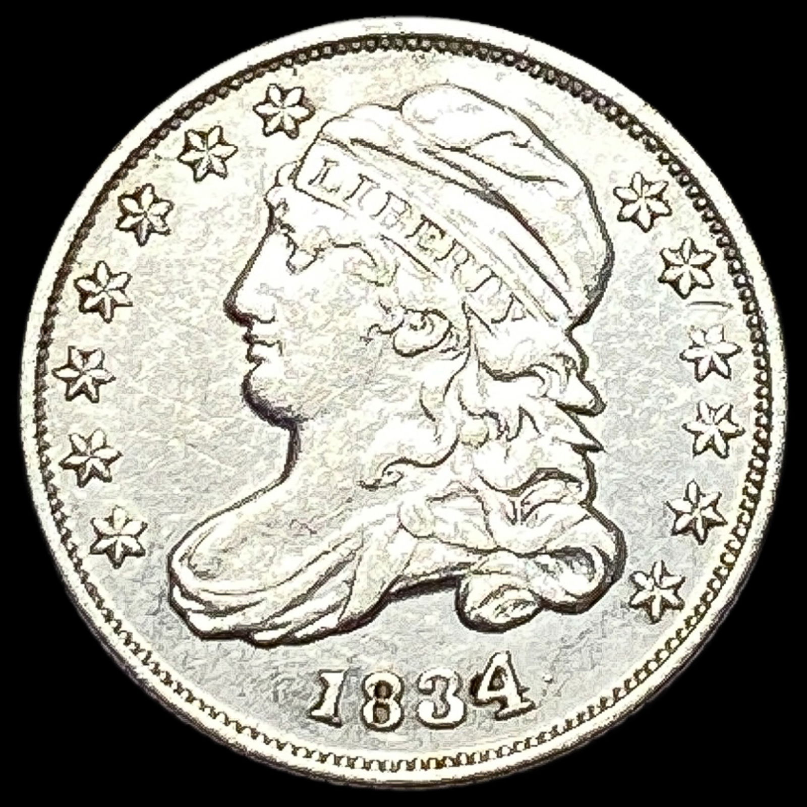1834 Capped Bust Dime NEARLY UNCIRCULATED (1 of 2)
