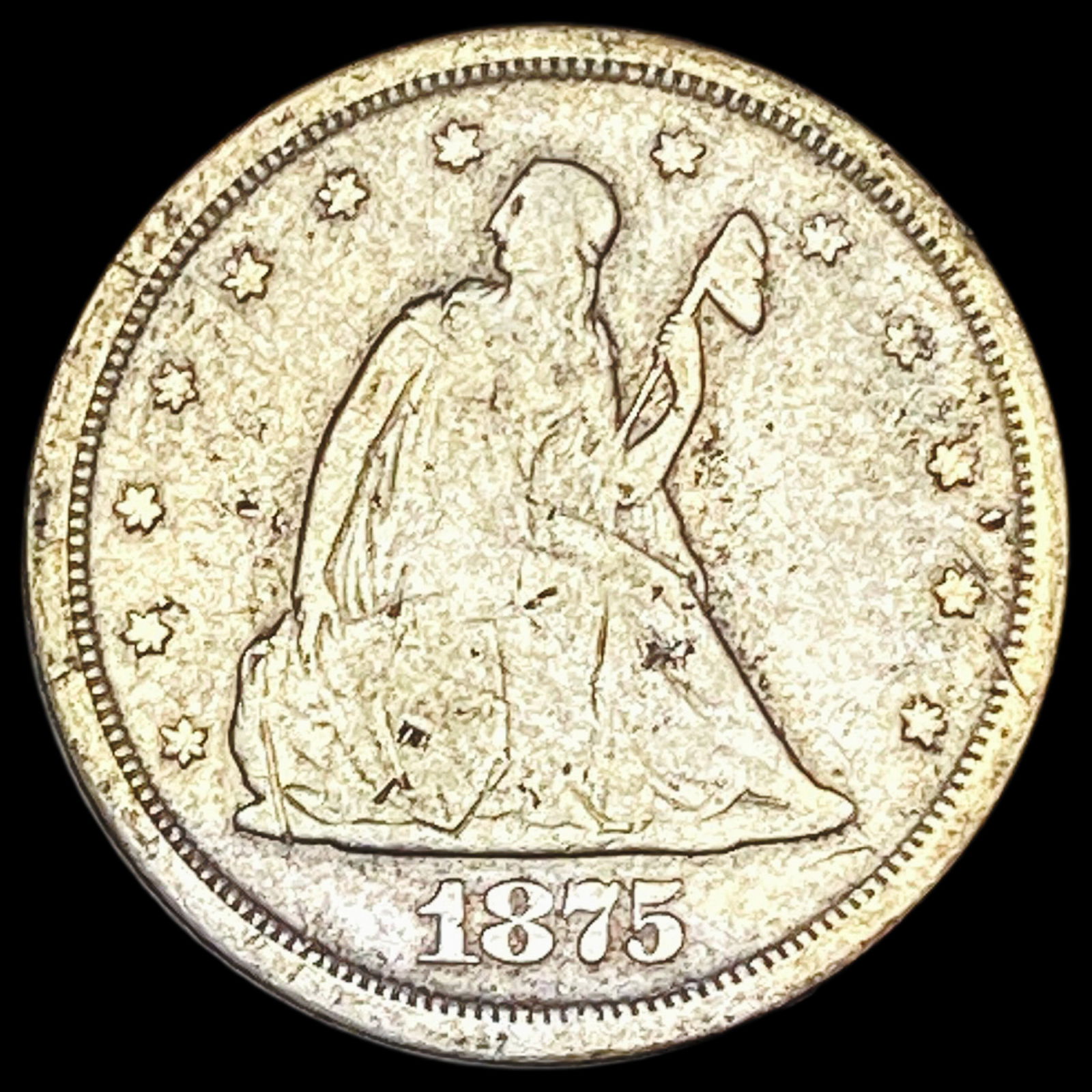 1875-S Silver Twenty Cent Piece LIGHTLY CIRCULATED (1 of 2)