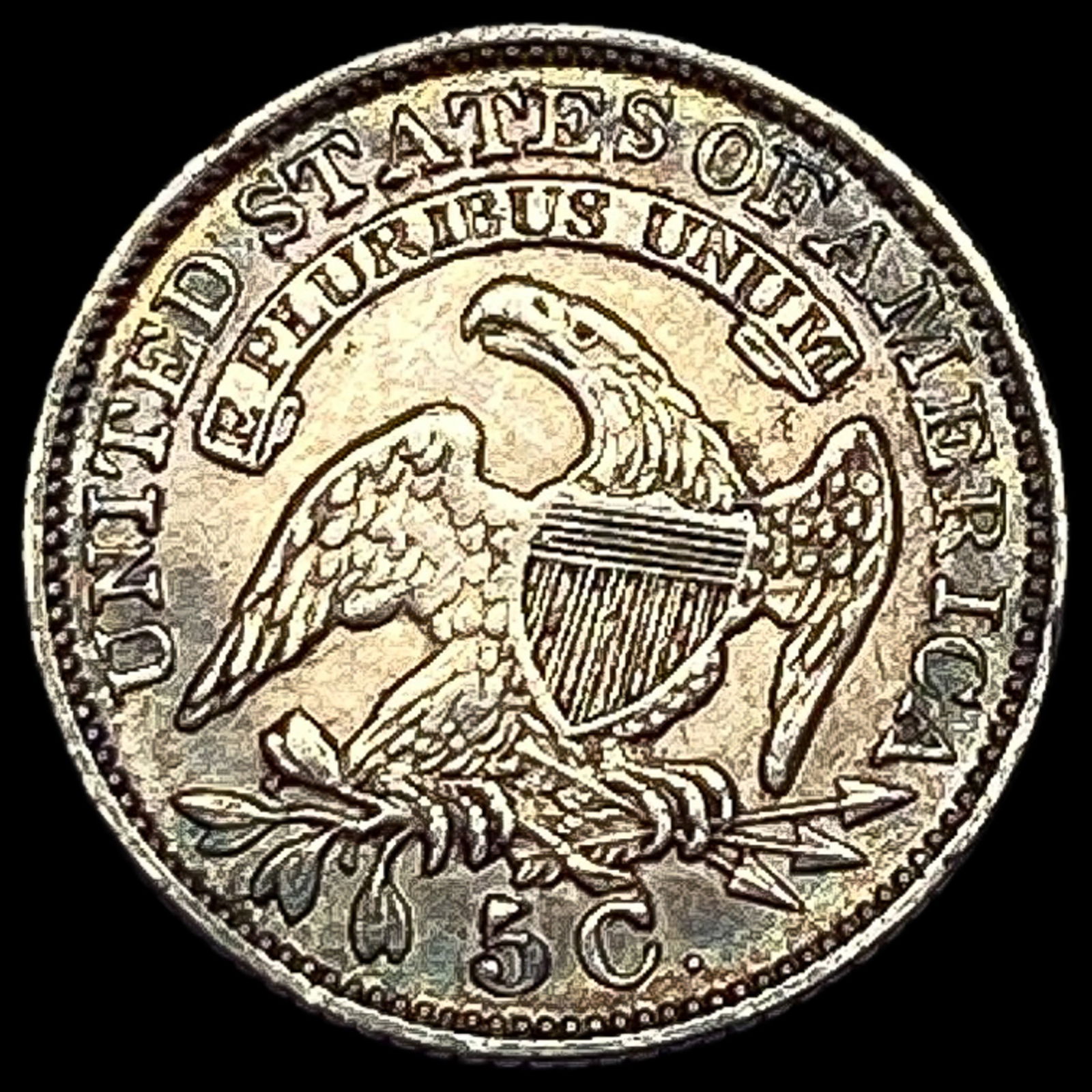 1829 Capped Bust Half Dime ABOUT UNCIRCULATED - 2