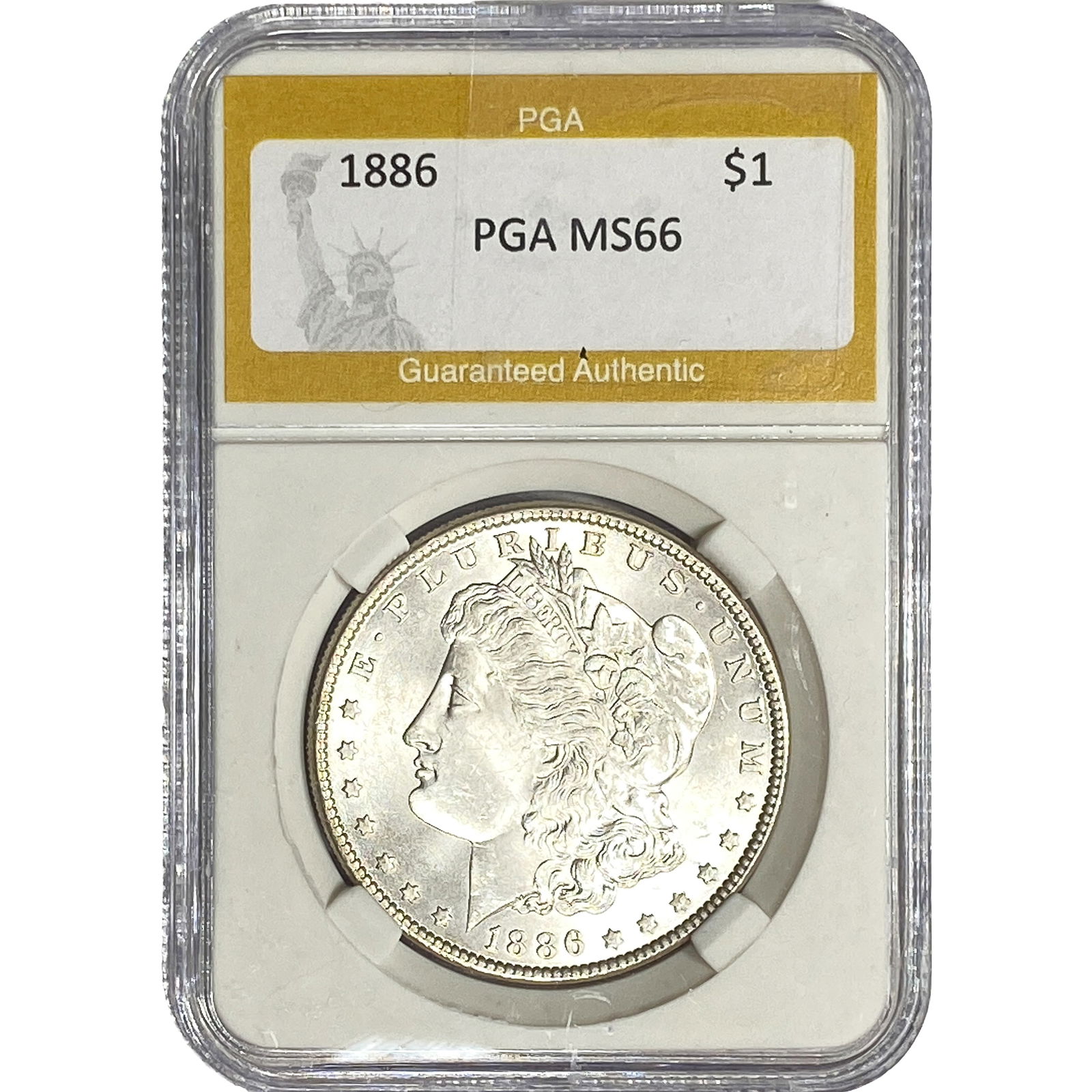 1886 Morgan Silver Dollar PGA MS66: 1886 Morgan Silver Dollar PGA MS66
