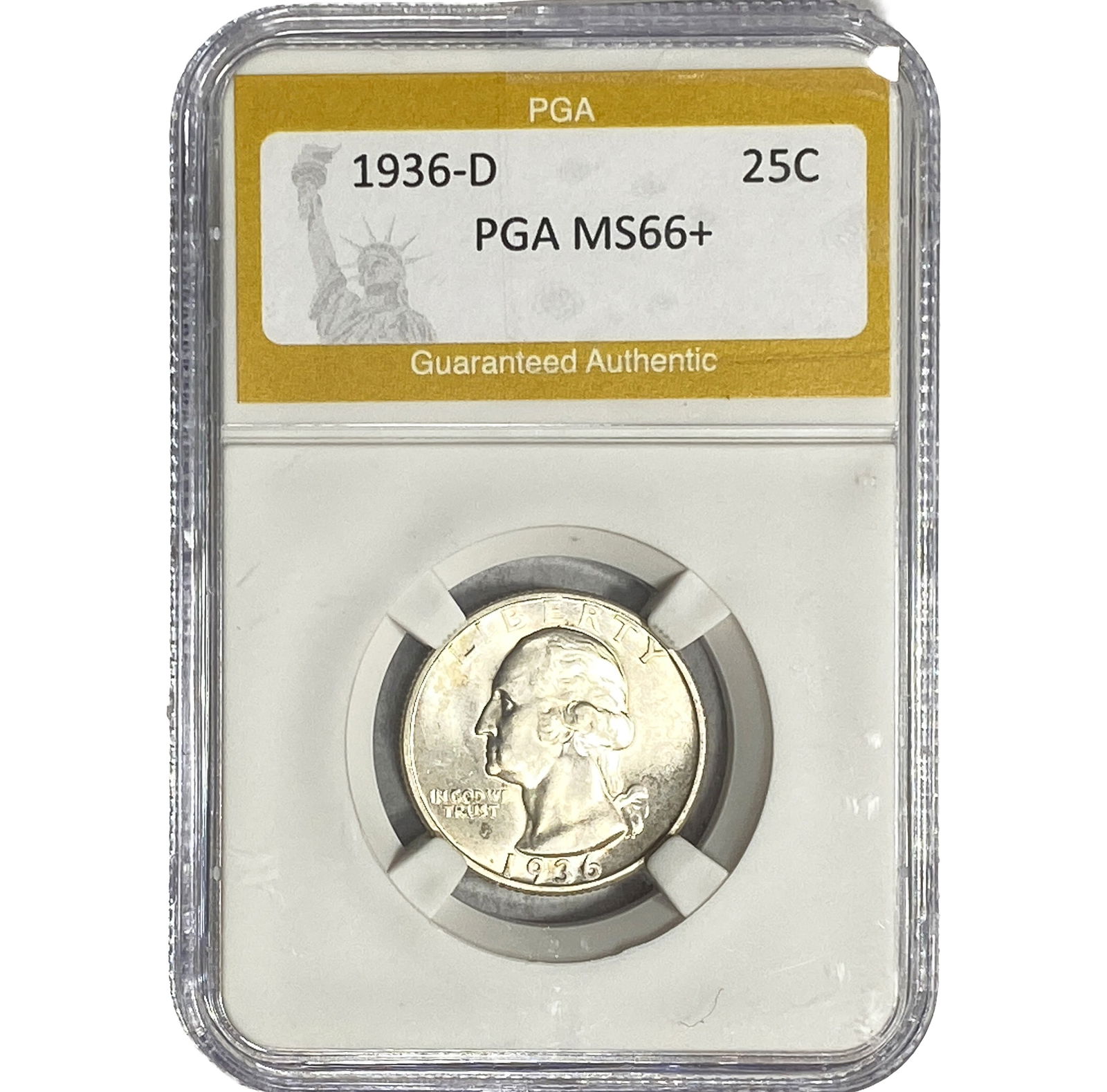 1936-D Washington Silver Quarter PGA MS66+: 1936-D Washington Silver Quarter PGA MS66+