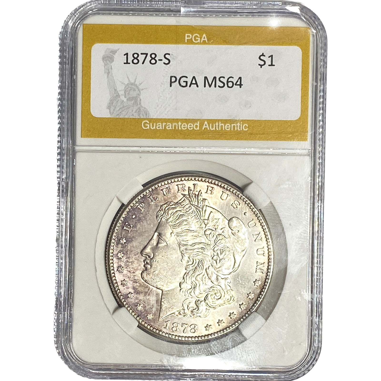 1878-S Morgan Silver Dollar PGA MS64: 1878-S Morgan Silver Dollar PGA MS64