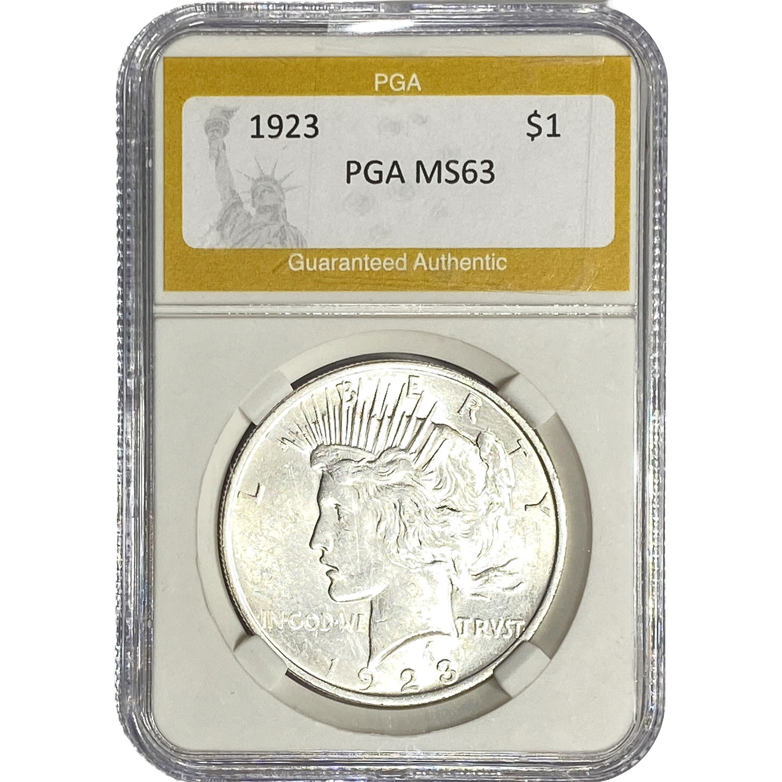 1923 Silver Peace Dollar PGA MS63 (1 of 2)