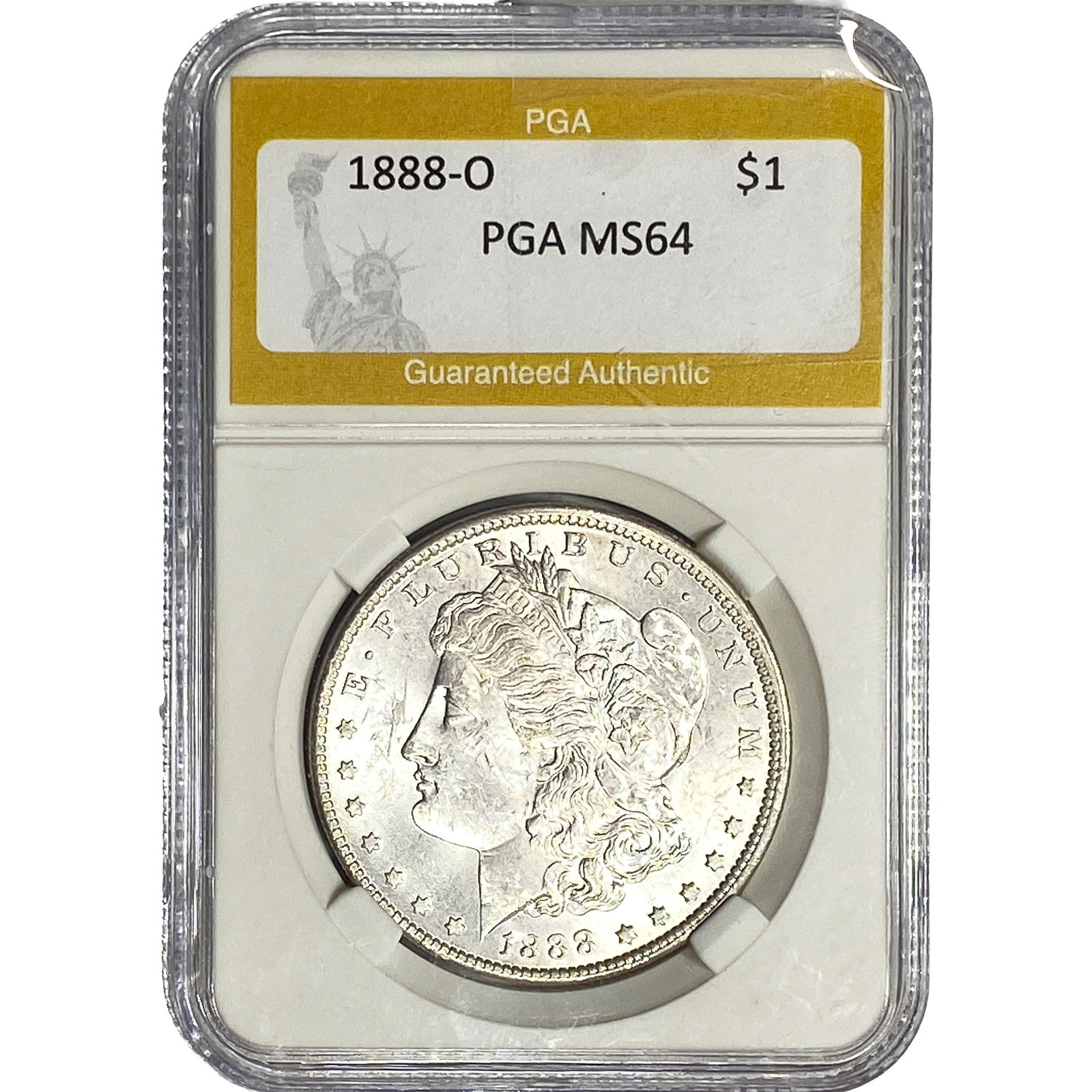 1888-O Morgan Silver Dollar PGA MS64: 1888-O Morgan Silver Dollar PGA MS64