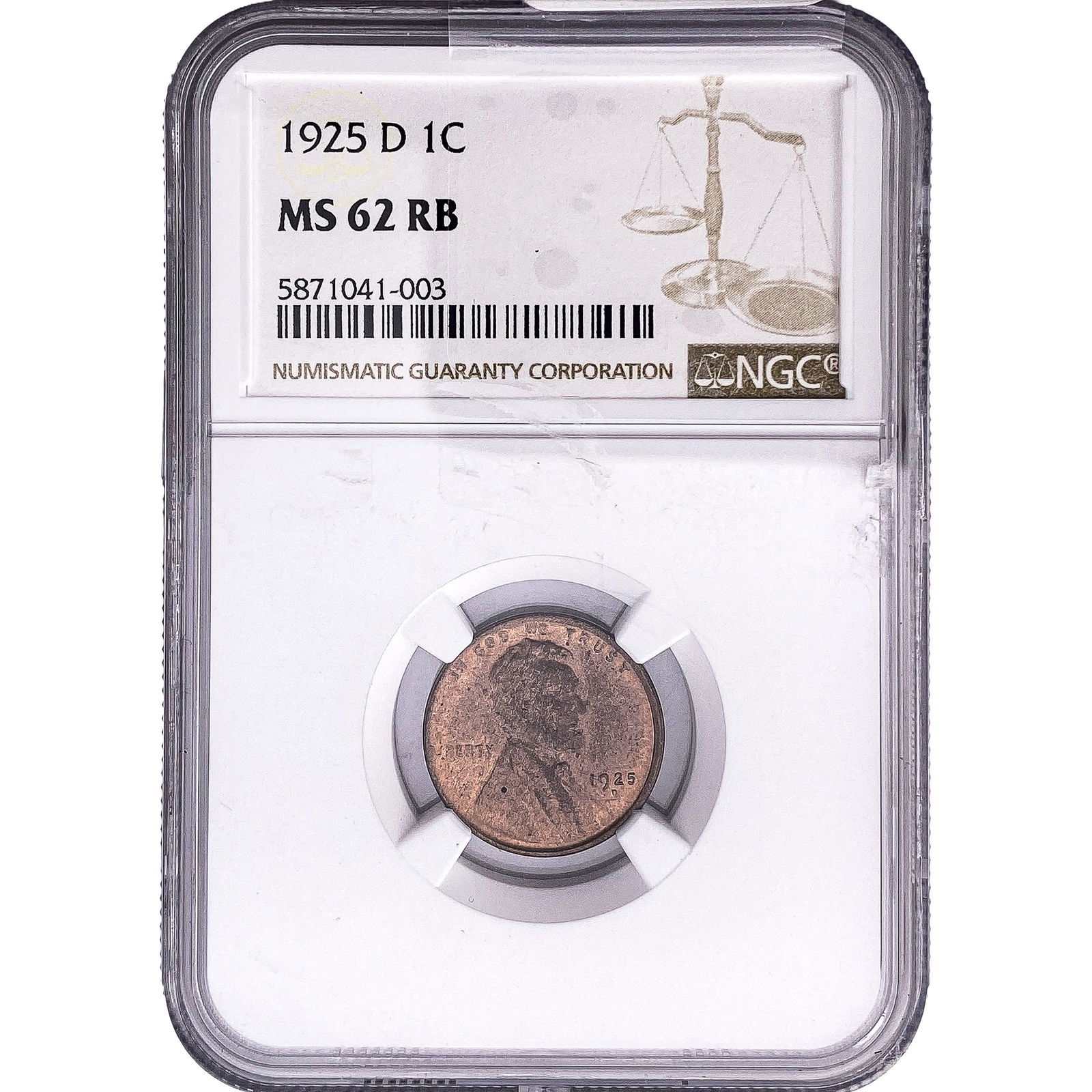 1925-D Wheat Cent NGC MS62 RB (1 of 2)