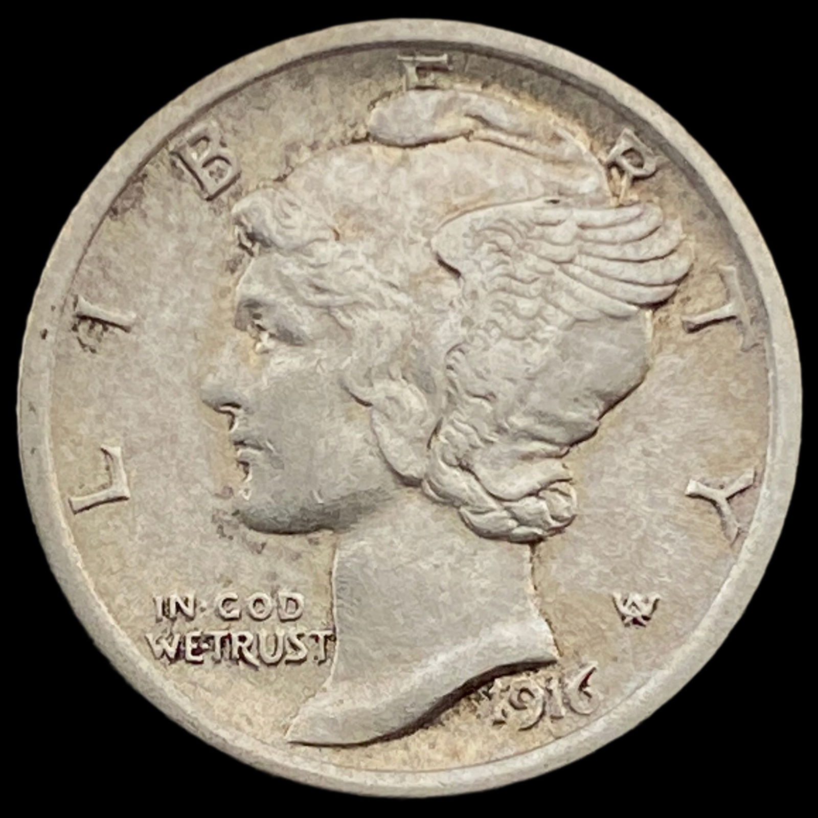 1916 Mercury Dime ABOUT UNCIRCULATED (1 of 2)