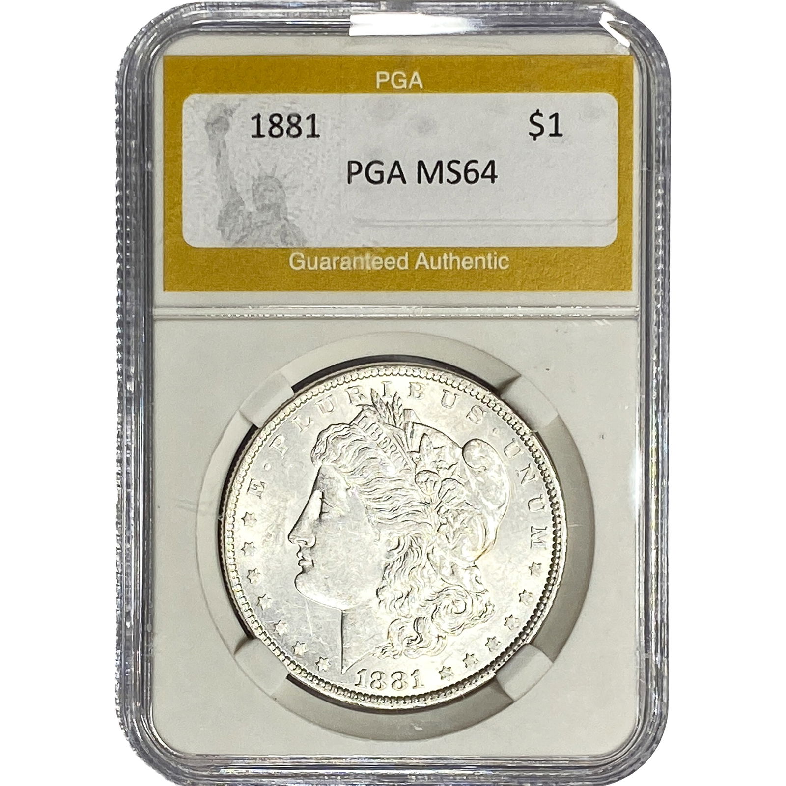 1881 Morgan Silver Dollar PGA MS64: 1881 Morgan Silver Dollar PGA MS64