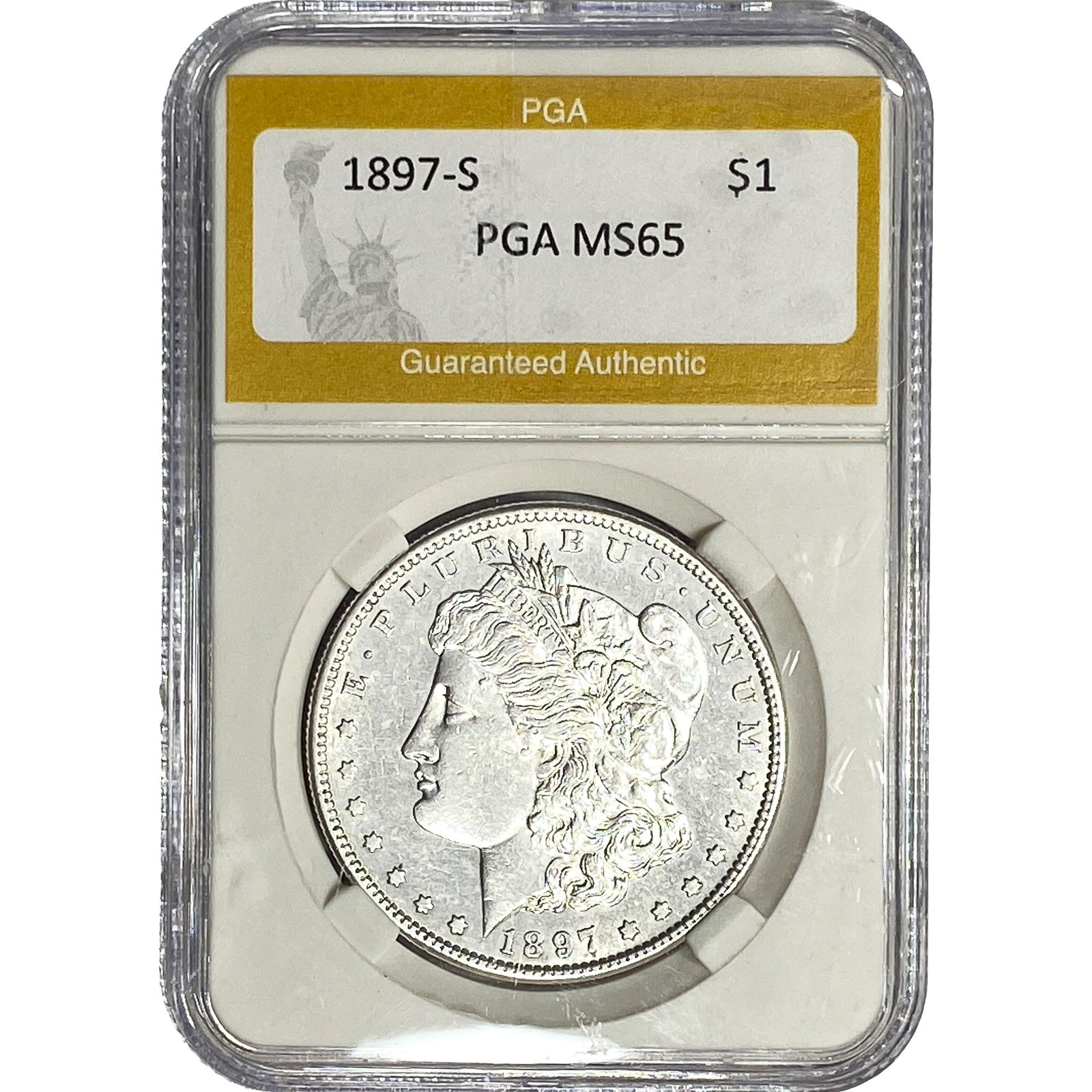 1897-S Morgan Silver Dollar PGA MS65 (1 of 2)