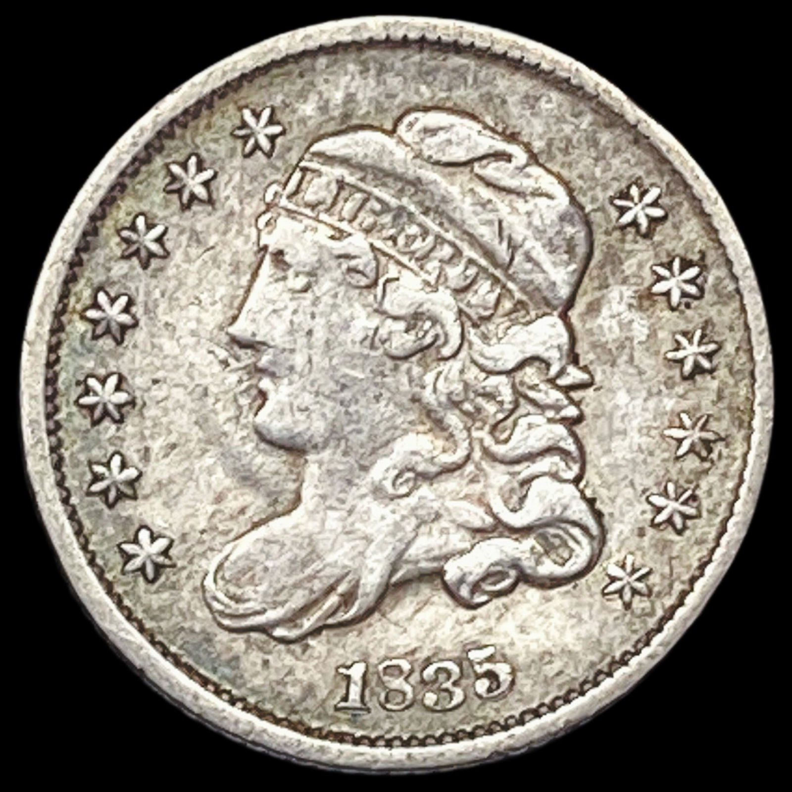1835 Capped Bust Half Dime NEARLY UNCIRCULATED (1 of 2)